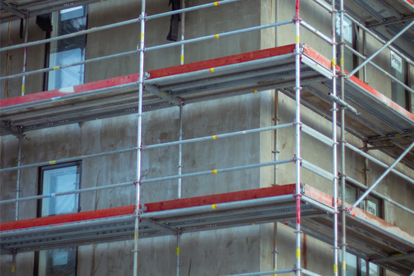 scaffolding around building
